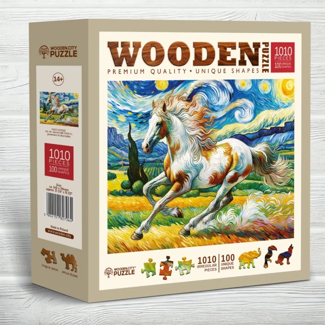 Wooden City Fa Puzzle - Gyors Ló