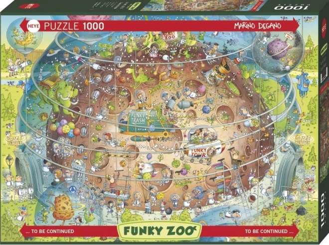 Heye puzzle: Őrült ZOO tér, kozmikus pavilon 1000 darabos puzzle