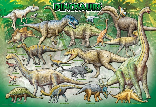 Dinoszaurusz puzzle gyerekeknek - 100 darabos EUROGRAPHICS