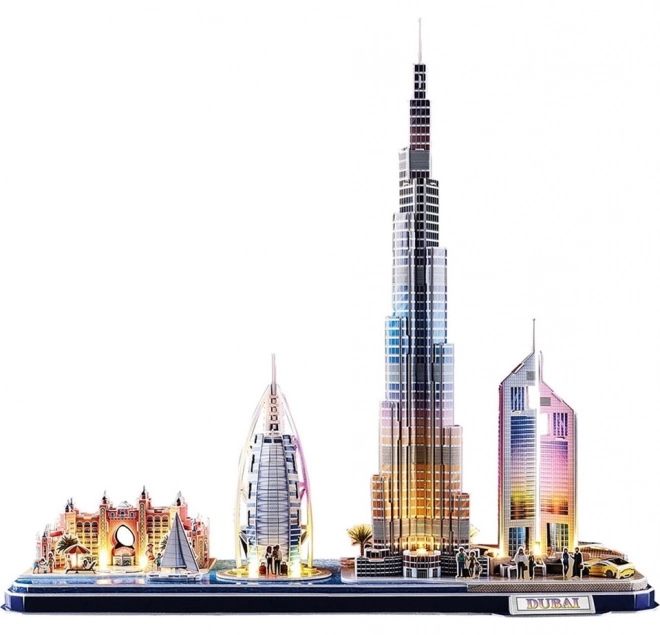 Világító 3D puzzle CityLine panoráma: Dubaj