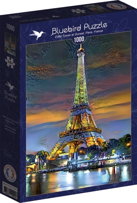 Eiffel-torony puzzle naplementében — Párizs, Franciaország