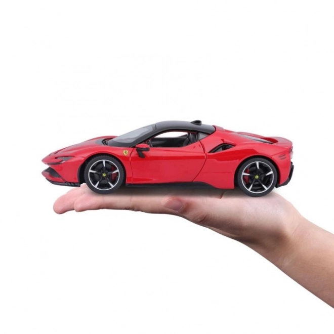 Bburago Ferrari SF90 Stradale piros autómodell 1:24