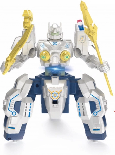 Rendőrségi RC robot füsthatással, 19 cm