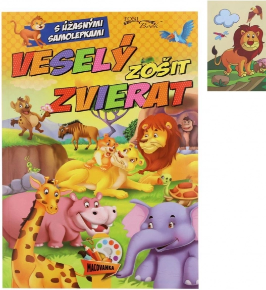 Vidám Állatos Füzet Matricákkal