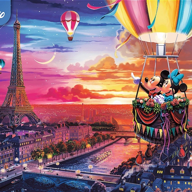 TREFL Puzzle – Mickey és Minnie Párizsban, 1000 darab