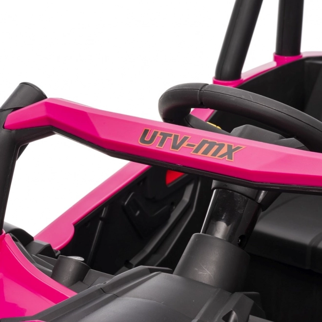 Gyermek elektromos autó Buggy Madman UTV-MX rózsaszín