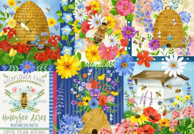 Puzzle Méhecskék és méhkaptárok 1000 darab BLUEBIRD