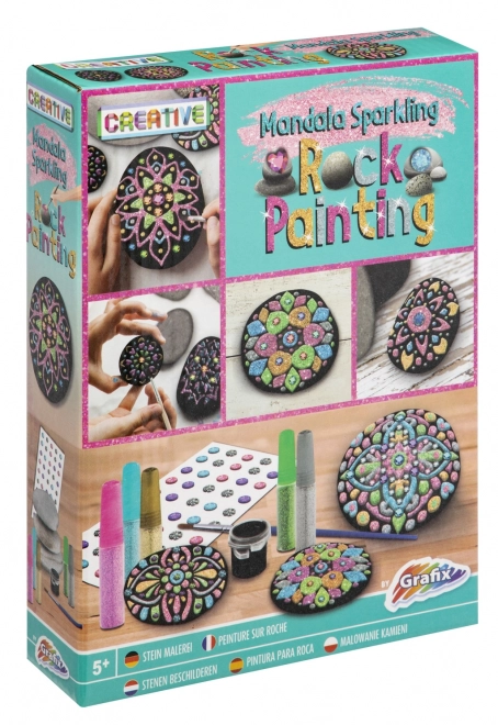 Ragyogó mandala festés kövekre