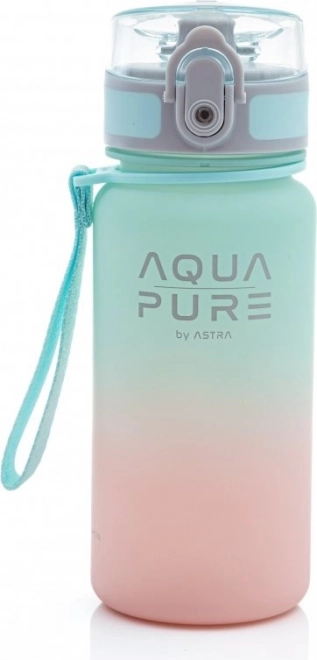 ASTRA Egészséges vizespalack Aqua Pure 400ml – Rózsaszín-menta
