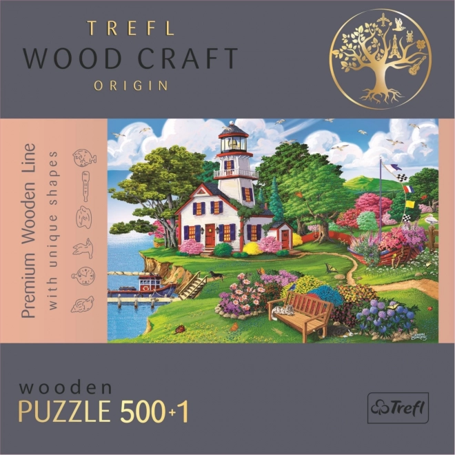 trefl wood craft origin puzzle nyári menedék 501 darabos