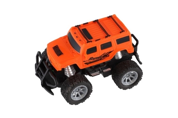 Mini rc teherautó 12 cm fényekkel - narancssárga