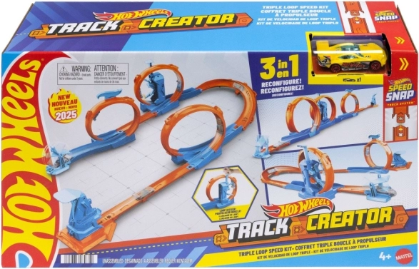 Hot Wheels Track Creator autóversenypálya – három hurkok