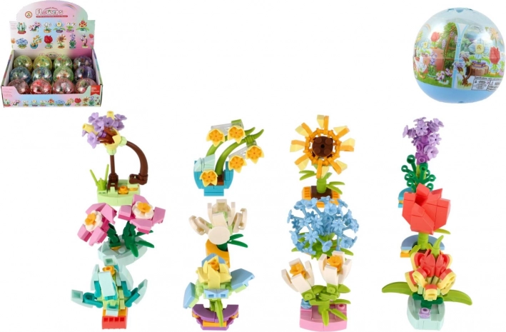 Mini virágépítő kapszulában – kreatív műanyag virágok 6 cm, vegyes fajták