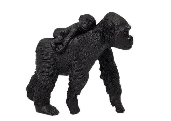 gorilla figura kölyökkel - állatok gyűjteménye