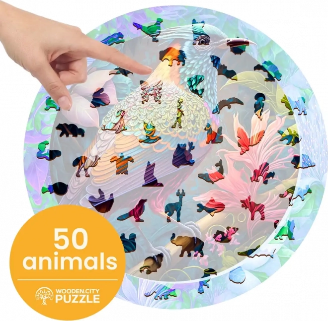 Pestrobarevű madár fa puzzle 505 darabbal