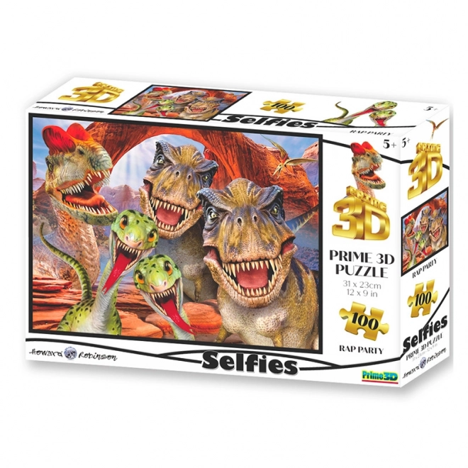 3D raptor szelfi puzzle 100 darab