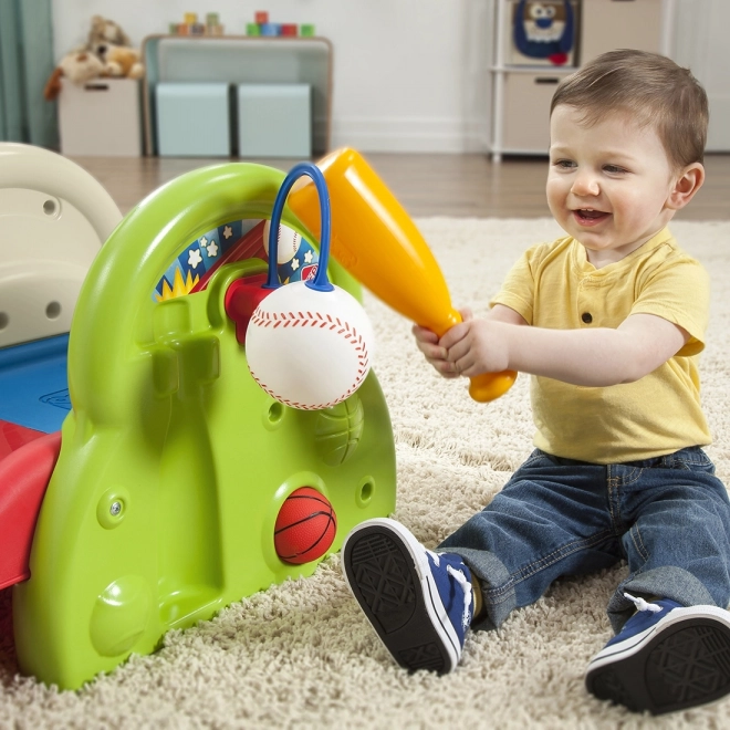 STEP2 Gyermek Játszóközpont Csúszdával, Kosárlabdával és Baseball-lal
