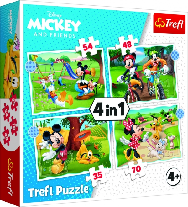 Mickey Egér Szuper Napja 4 az 1-ben Puzzle