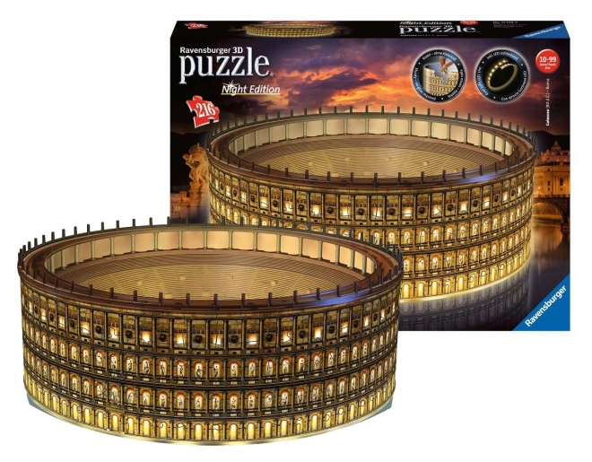 Svítící 3D Puzzle Éjszakai Kiadás: Római Kolosszeum