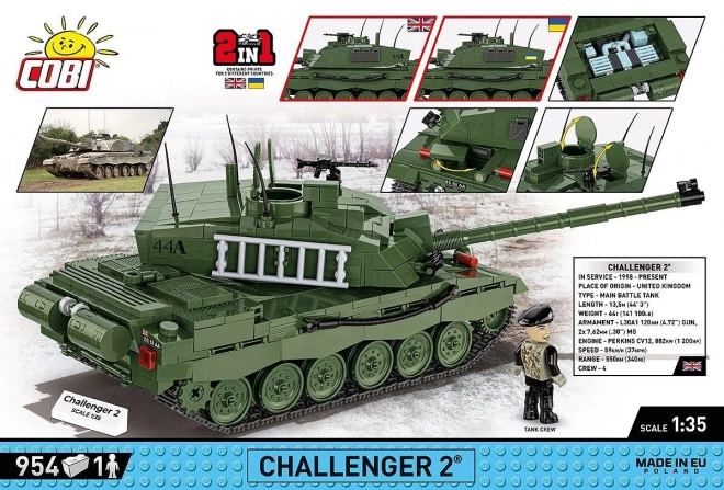 Challenger 2 építőjáték 954 darab