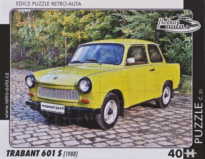 Retro autók puzzle Trabant 601 S (1988) 40 darabos