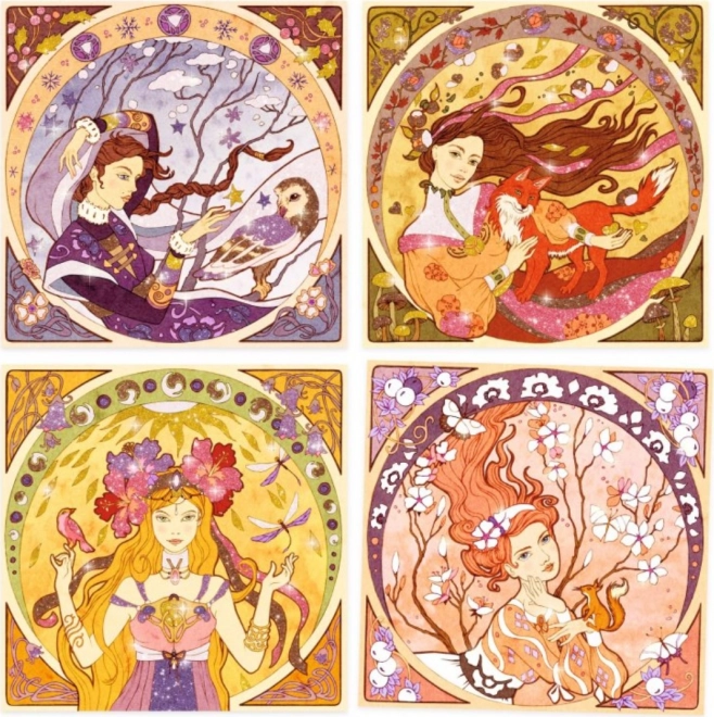Djeeco ragyogó művészeti szett alphonse mucha stílusában