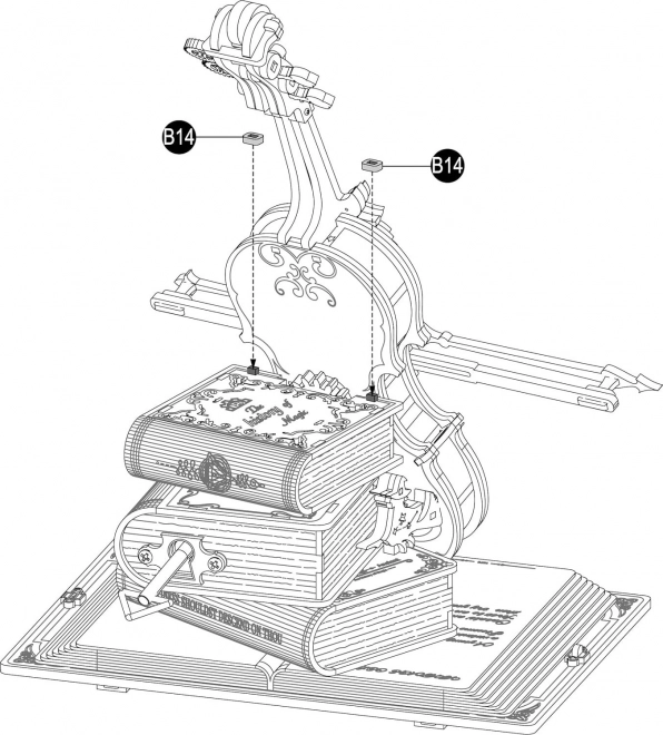 Robotime 3D Fából Készült Mechanikus Puzzle - Varázslatos Cselló