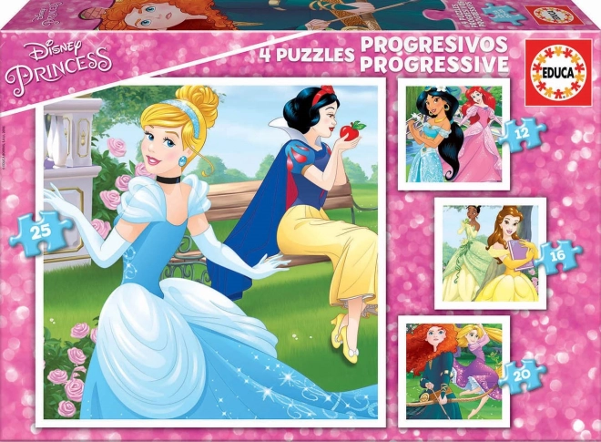 Disney hercegnők 4 az 1-ben puzzle készlet