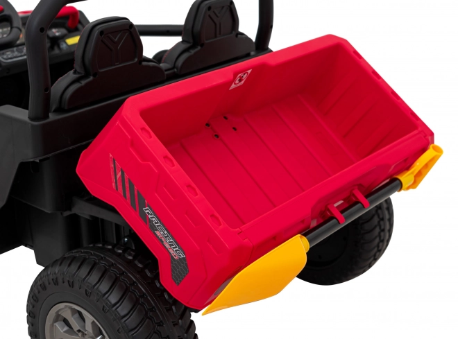 Auto Pick-Up Speed 900 pro gyerekek Piros + 4x4 hajtás + mozgó pumpa + csomagtér + távirányítás + lapát + LED audio