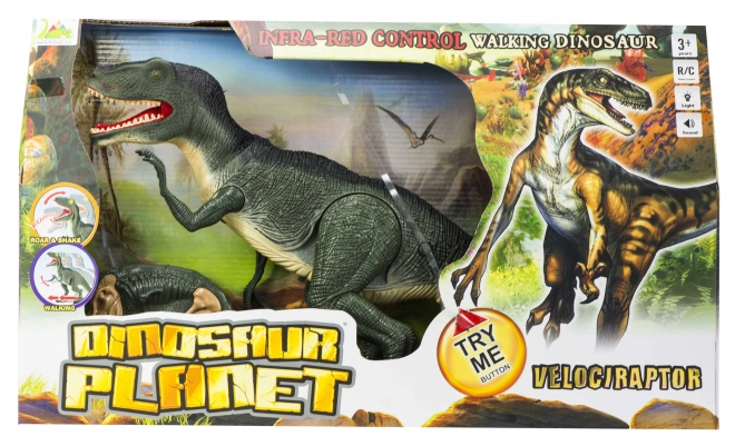 Interaktív velociraptor dinoszaurusz RC távirányítóval