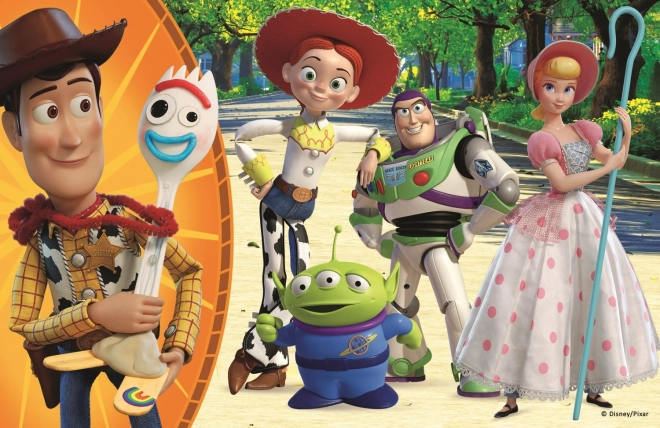 Trefl toy story 4: woody, pasztornyája és jessie puzzle 54 darabos