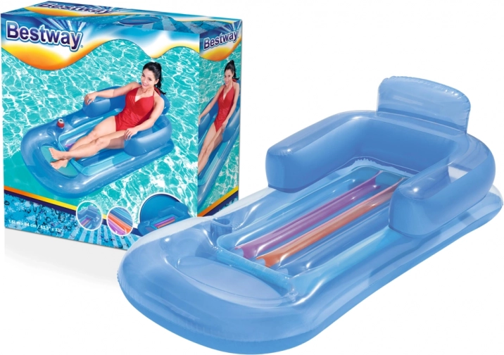 Felfújható napozómatrac háttámlával és kartámasszal BESTWAY 161 × 84 cm