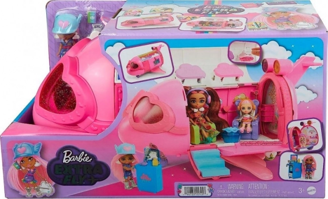 Rózsaszín Barbie Extra Fly Minis Repcsipilóta Babával