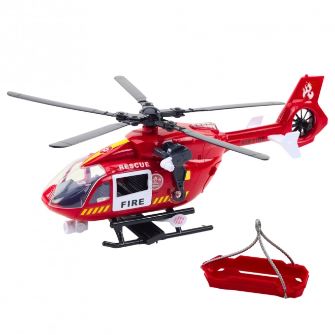 Mentőhelikopter világítással és hanghatásokkal