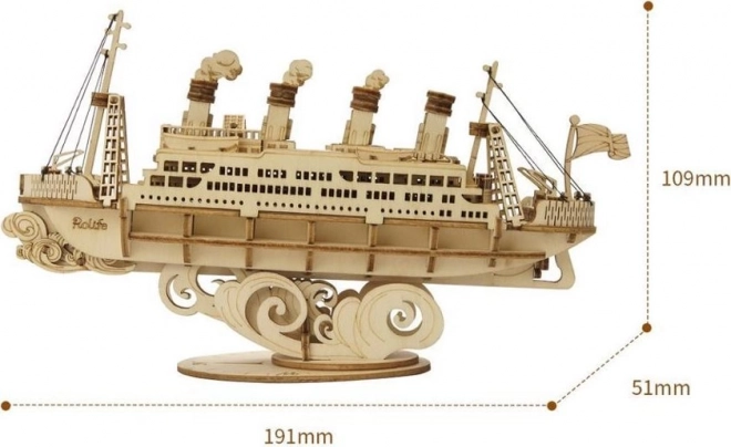 Robotime fa 3D puzzle óceánjáró gőzös