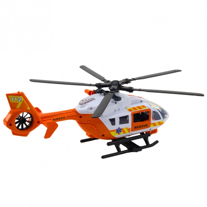 Mentőhelikopter fényekkel és hanggal