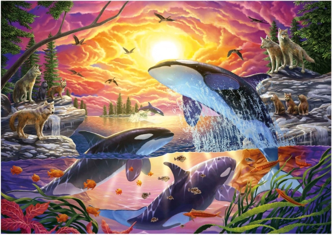 Puzzle Gyilkos Bálnák és Farkasok 4000 darab