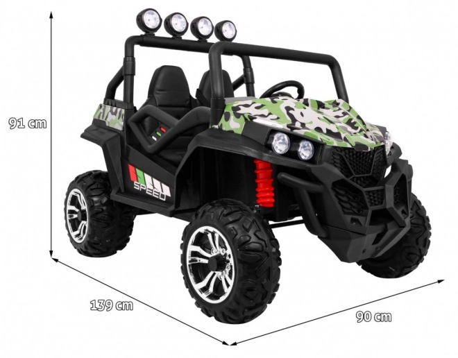 Gyermek terepjáró Grand Buggy 4x4 álcával, LED világítással és MP3 rádióval