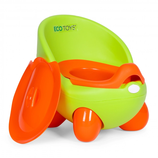 Gyerek bili levehető betéttel csúszásmentes lábakkal zöld ECOTOYS