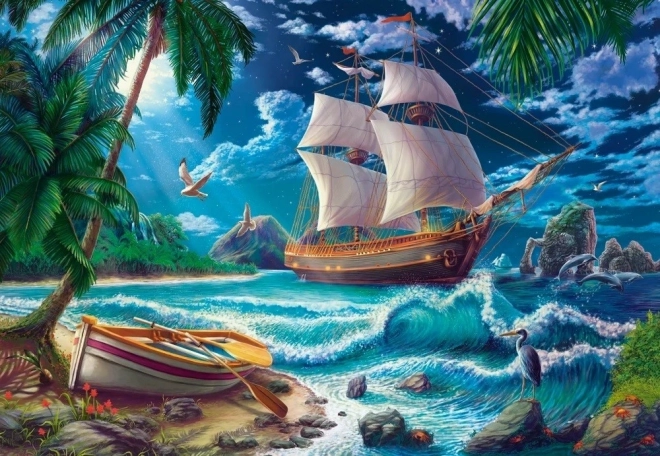Castorland puzzle első éjszaka az új területen 1500 darabos