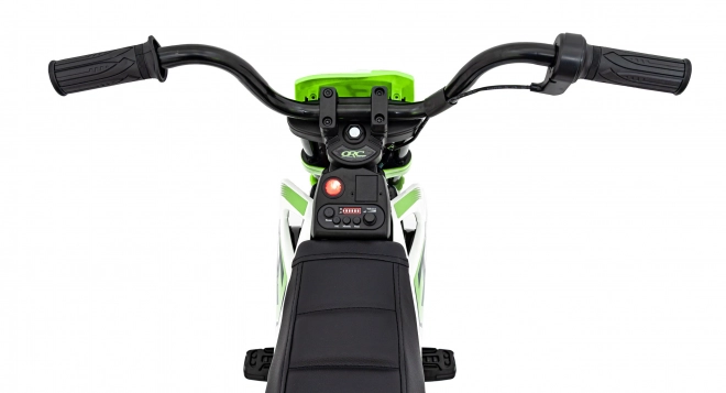 Gyermek zöld motor akkumulátorral, hangpanellel és EVA kerekekkel