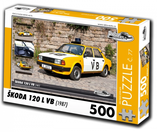 RETRO-AUTÓK Puzzle sz. 77 Škoda 120 L VB (1987) 500 darab