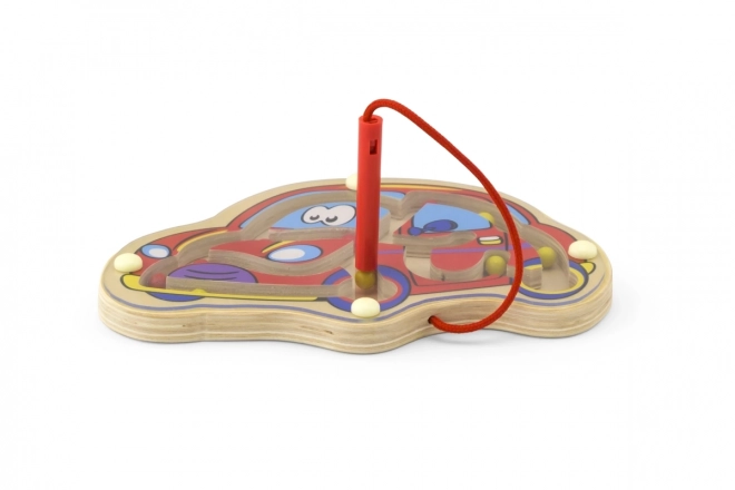 Fa golyós labirintus - autó