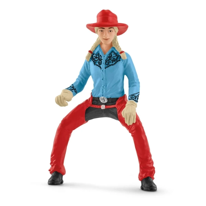 Részletes cowgirl figura
