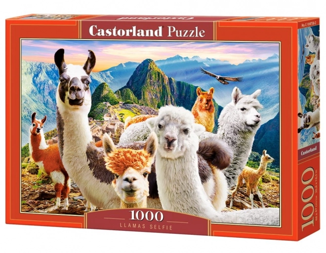 Castorland puzzle - Selfie láma Machu Picchu 1000 darabos