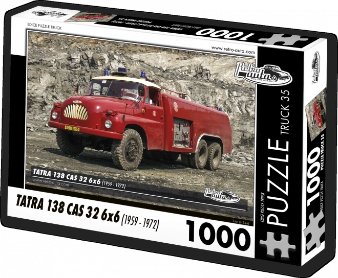 Retro autók puzzle Tatra 138 CAS 32 teherautó 6x6, 1959-1972, 1000 darab