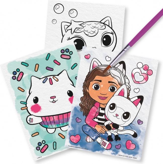 Festés vízfestékkel Gabika varázslatos háza