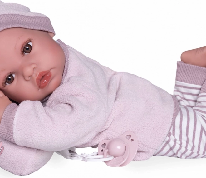 Realisztikus Baba Erika puha textil testtel 42 cm