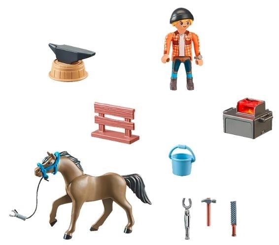 Playmobil lovas szett: kovács Ben és Achilles