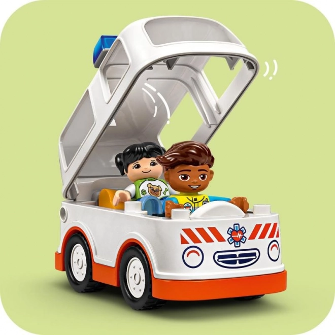 Lego Duplo város mentőautó sofőrrel